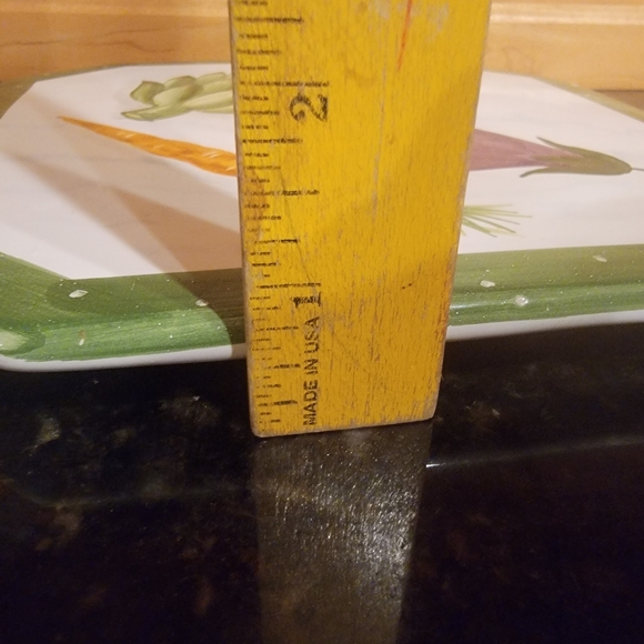 IL Bargello Handpainted Trivet Earthenware Mixed Vegetables Green Trim Signed - Picture 6 of 7